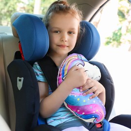 Beinou Car Seat Belt Pillow Kids Unicorn Seatbelt Cover Travel Cushion Shoulder Protector Soft Harness Pad for Toddler Adult Sleeping Head Rest