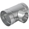 6'' Inch Duct T-Joint Splitter to 4" Inch 90° Degree
