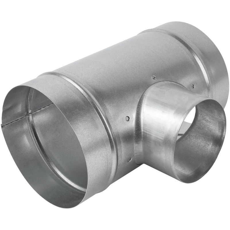 6'' Inch Duct T-Joint Splitter to 4" Inch 90° Degree