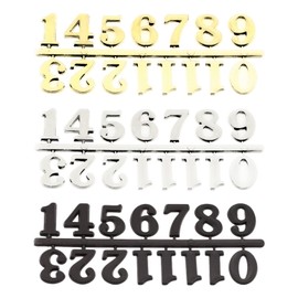 UFURMATE DIY Clock Number, Plastic Arabic Number DIY Digital Clock Numbers Black Silver Gold DIY Digital Clock Numbers Replacement Parts