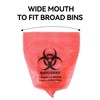 Klmnop 200 Pack Biohazard Waste Bags, 3 Gallon 4.57 x