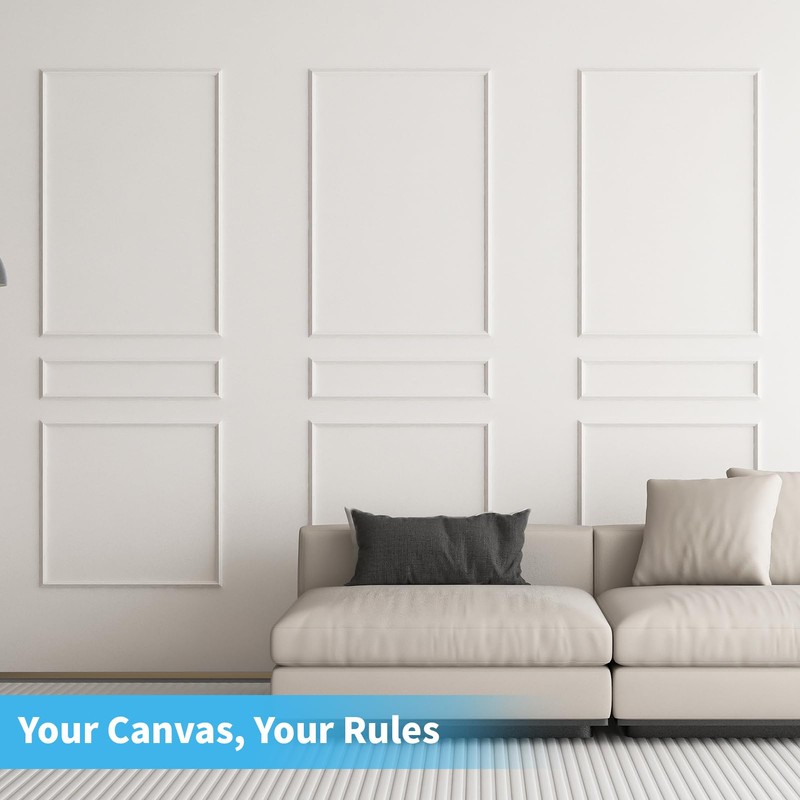 Art3d Premade Door Moulding Trim Kit, Self-Adhesive Paintable Wainscoting Panels