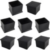 8 Pcs Square PVC Furniture Leg Caps, 1.5 x 1.5