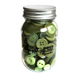 Buttons Galore Leafy Green Buttons Mason Jar
