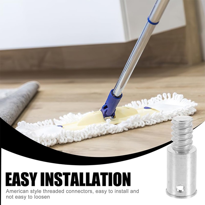 Gatuida 2pcs Broom Handle Threaded End Handle Tips for Metal