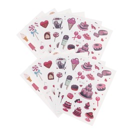 FRCOLOR 12 Sheets Stickers Body Sticker Fake Body Art Arm Sketch Kids Birthday Party Favor Fake That Look Real Stickers for Boys Cartoon Body Decal Girl Donut Paper