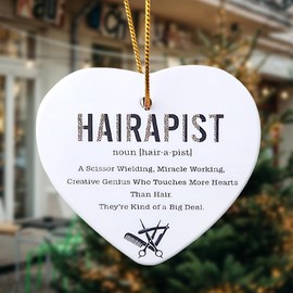 Hairstylist Hairdresser Christmas Birthday Gifts for Hair Stylist Christmas Ornaments Gifts for Huband Beautician Xmas Ornament Gifts for Hairdresser Retirement Gifts for Sister Hairdresser Xmas Gifts