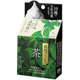 Natural Gokochi Tea Facial Washing Soap, 2.8 oz (80 g) x 6 Pieces