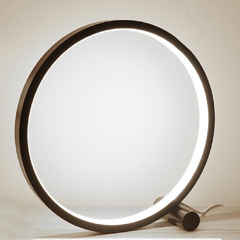 25CM Circular LED Bedroom Table Lamp Dimmable Round Decorative Night