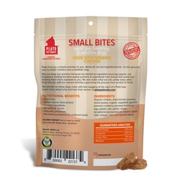 PLATO PLATO Small Bites Natural Training Dog Treats - Real Meat - Grain Free - Made in the USA - Organic Chicken Flavor, 6 ounces