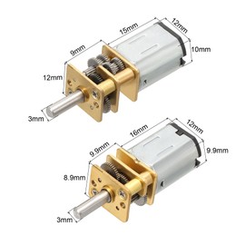MECCANIXITY DC6V 0.15A 35RPM 10RPM Micro Gear Box Speed Reduction Motor Electric Geared Motors with 2 Terminals