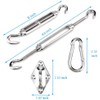 VASLON Sun Shade Sail Hardware Kit, 6 Inch 304 Stainless