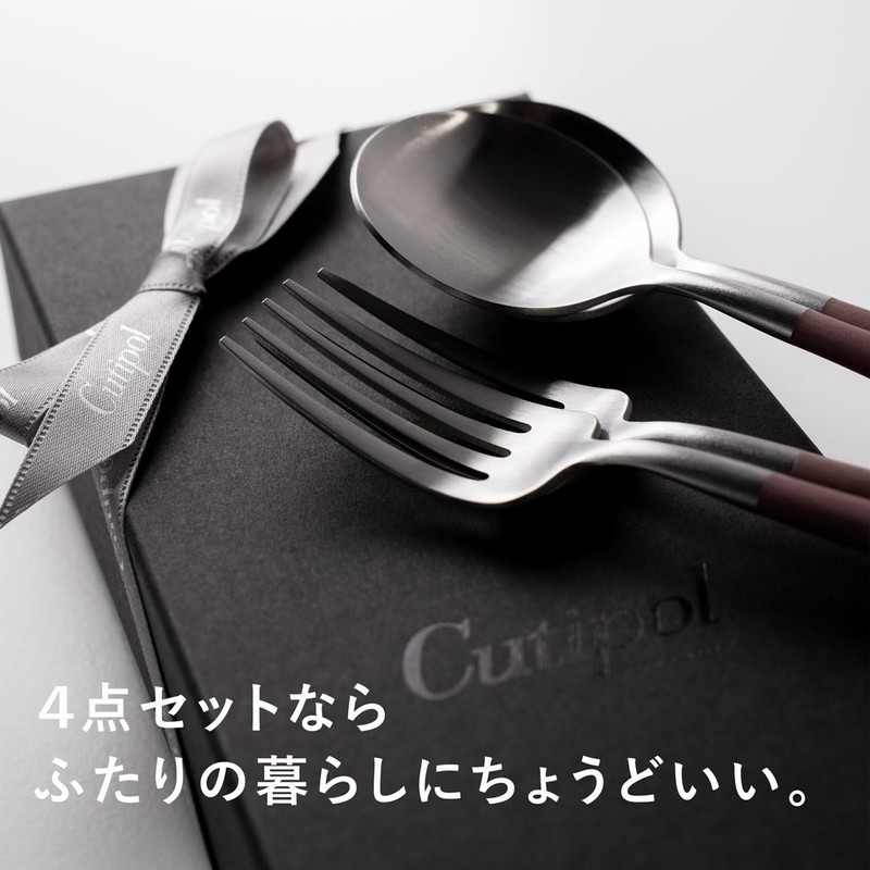 Cutipol GOA Brown / Matte Silver Dinner (2 Forks and
