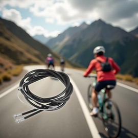 1 Pair Black Bike Brake Cable, Front and Rear Brake Cable, Bike Brake Wire Set for Road Bike and Common Bike，Brake Parts，Bike Brake Cables and Housing