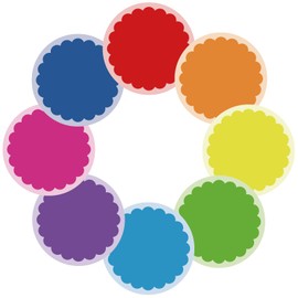 24 Pack Dry Erase Dots 11 Inch Circles Spots 8 Colorful Whiteboard Stickers