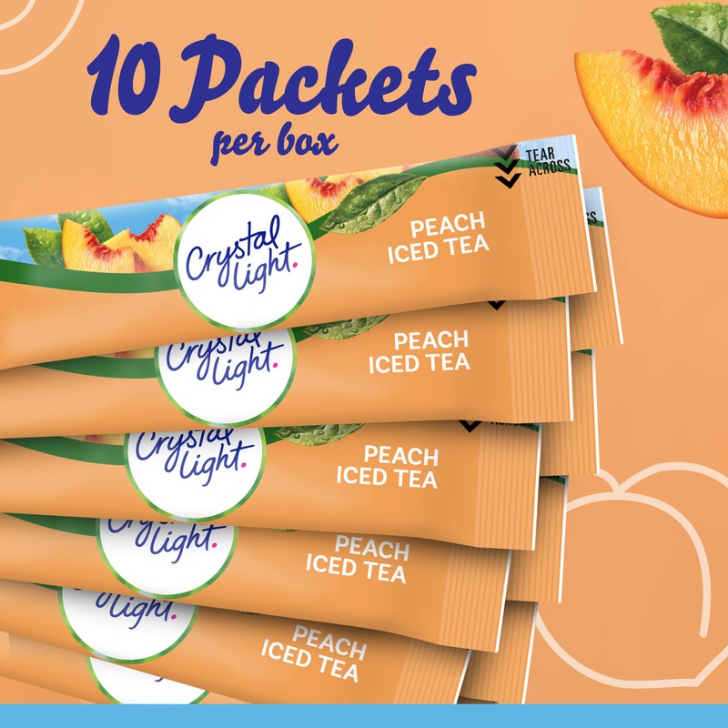 Crystal Light Peach Iced Tea Artificially Flavored Powdered Drink Mix,