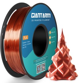GIANTARM GIANTARM 3D Printer Filament, Silk Copper Pla Filament, 1Kg(2.2lbs) Spool, 1.75mm Dimension Accuracy +/- 0.03mm, 3D Printing Filament