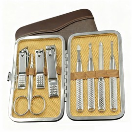 Manicure Set for Men and Women Professional Nail Clippers Kit with Travel Case Stainless Steel Pedicure Grooming Tools Accessories with Leather Case