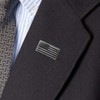 Rustic Subdued American Flag Rectangle Lapel Pin Tie Tack