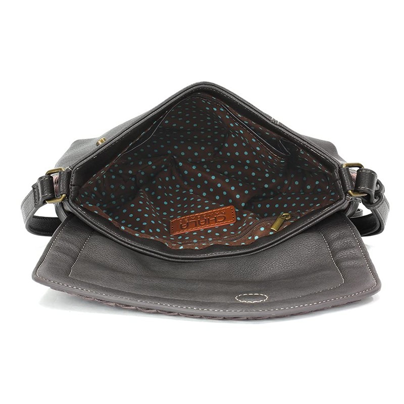 CHALA Braided Boho Crossbody - Mini Keychain Bear - Ink