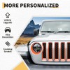 MAXDOM Grille Inserts Headlight Covers Set Fits for Jeep (2018-2023)