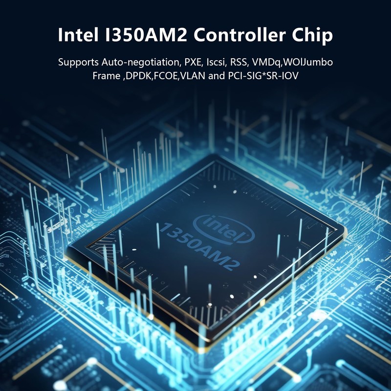 BZIZU Dual Port Gigabit Ethernet PCIe x4 Network Card -