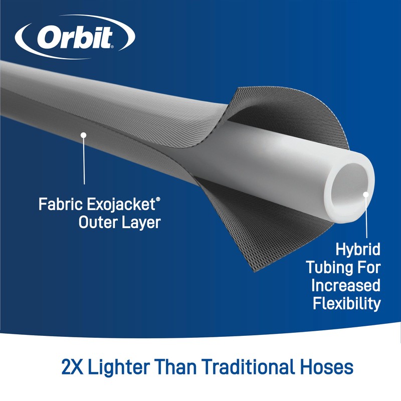 Orbit 33180 ExoJacket Fabric Garden Hose - Heavy-Duty Water Hose