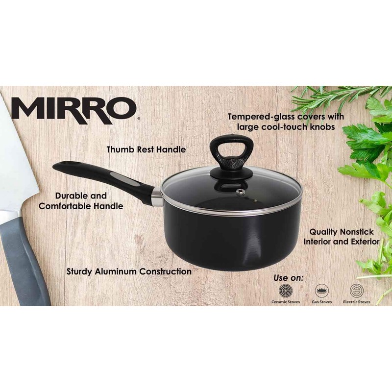 Mirro A79721 Get A Grip Aluminum Nonstick Sauce Pan with