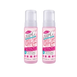 Dippity Do Girls With Curls Curl Enhancing Mousse, Light, 3-in-1 Defining Foaming Mousse for Curly Wavy Hair, Hibiscus, Olive Oil, Anti Frizz Bouncy Curls For Women, Air Dry, Alcohol Free, 2 Pack