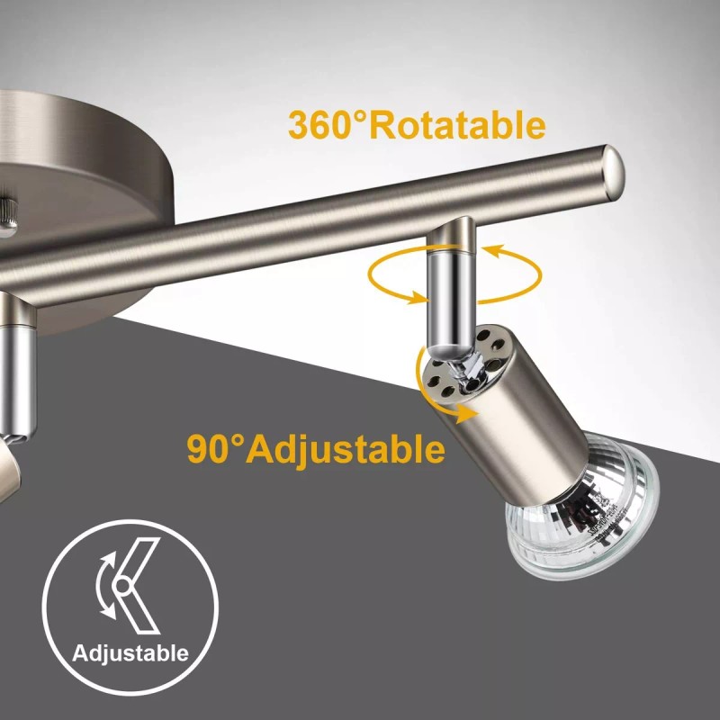 Nuoyatiyu Lamparas Colgantes Modernas Iluminación De Riel Kit 3 Luces