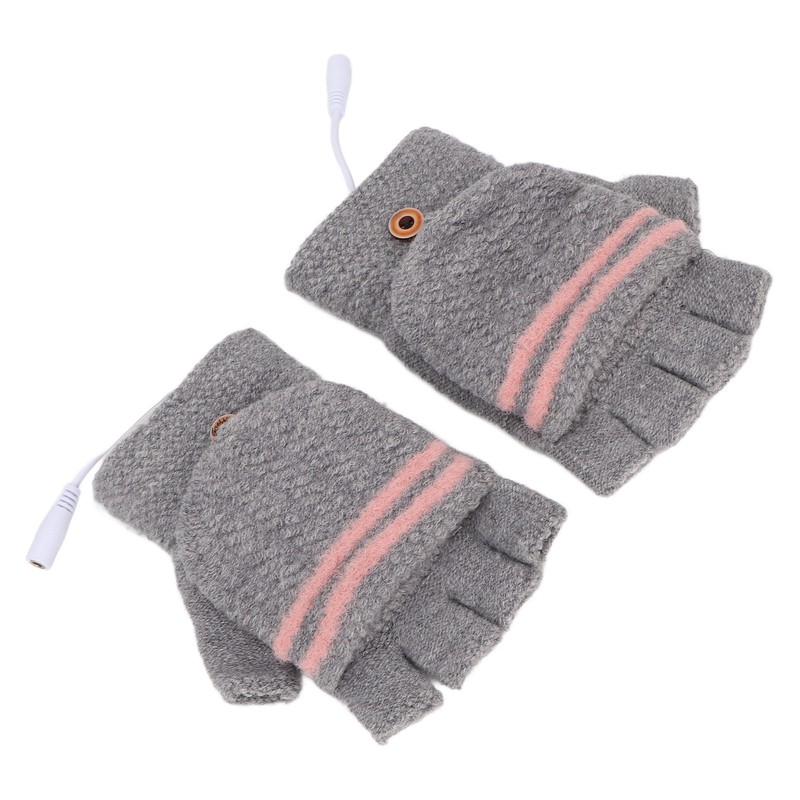 Heated Mitten Gloves Double Sided Heating Promote Blood Circulation USB