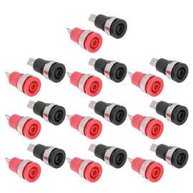 10 Pairs of 4 mm Banana Sockets, Nickel-Plated Banana Sockets with Safe Return Low Ohm Banana Sockets for Electronic Industrial Devices