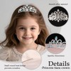 Yheahin Glitter Silver Crystal Princess Tiara Elegant Rhinestone Pearl Crown