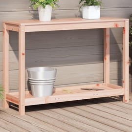 YLIEHS Wooden Potting Table for Calm Gardening Moments, Solid Douglas Wood Design, Organized Storage Shelf, 42.5" x 13.8" x 29.5"
