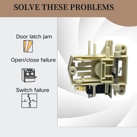 Upgrade 17476000012184 Dishwasher Door Latch,Dishwasher Door Switch Replacement Parts For Media Replace 17476000000048,AP7175456 (Durable)