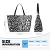 NLZI Beach Bag for Women Leopard Print Beach Tote Bag