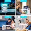 LUXVI Ventilador de Escritorio y Humidificador con Luz LED: Refresca