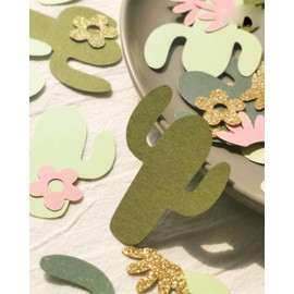 Baby Shower Confetti Cactus FLower Table Scatters Decoration for Cactus Plant Boys or Girls Birthday Table Confetti Party Decorations Pink