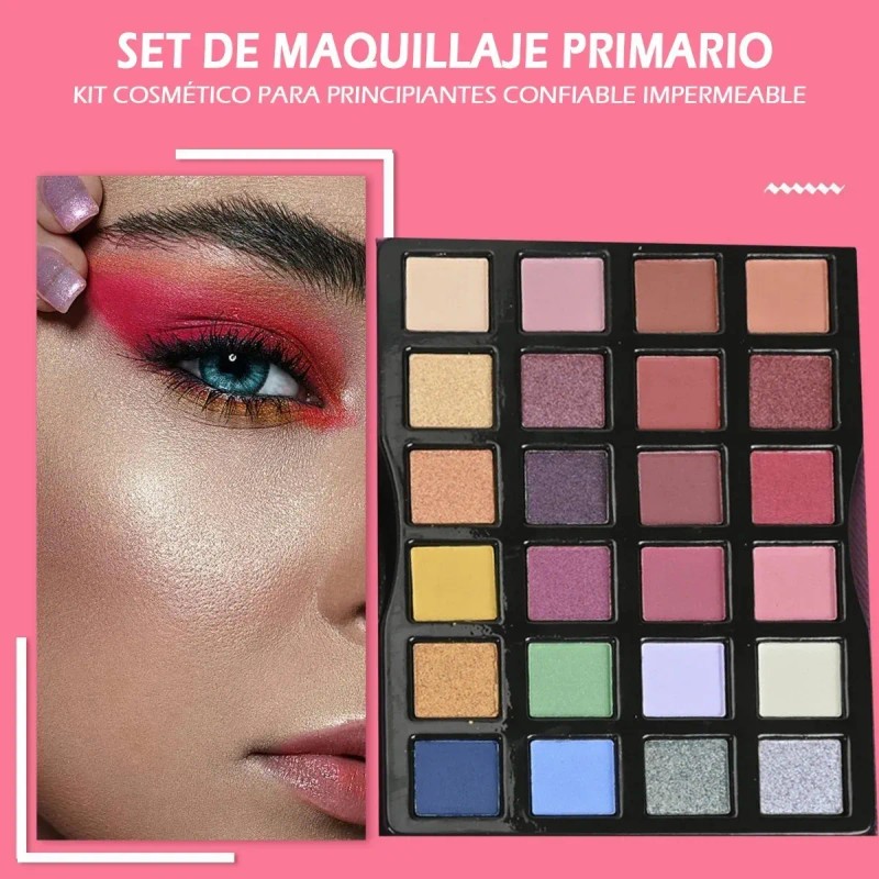 Maquillaje Kit Sombras Ojos Paleta Profesional Alta Calidad Rosa