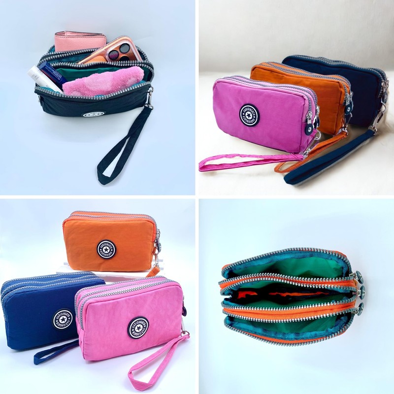 3 Zipper Pouch, Fashionable, Cute, Multi-functional Pouch, Compact Storage, Large