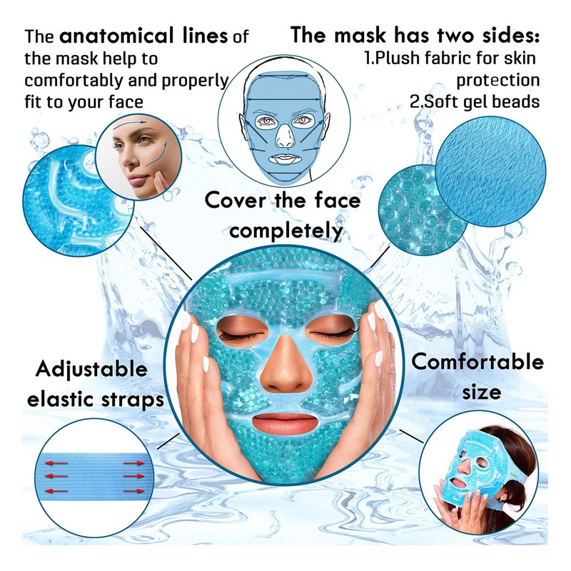 Sofida Mascarilla Gel Fríocalor - Alivio Dolor Cabeza Ojos