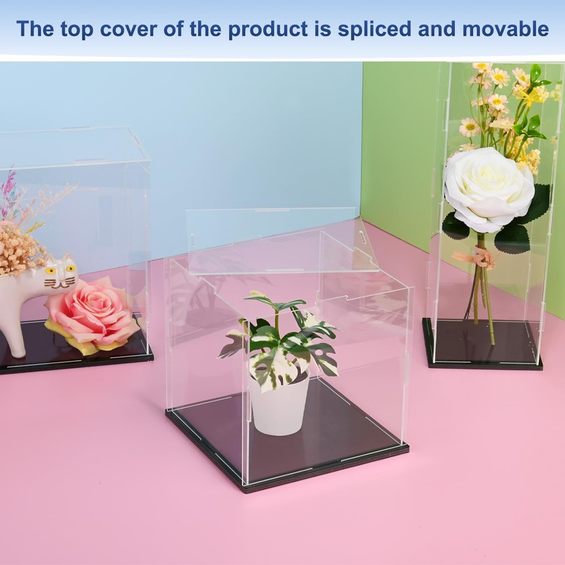M METERXITY 1-Pack Acrylic Display Case, 9.8x3.9x3.9 Inch/25x10x10cm Acrylic Clear