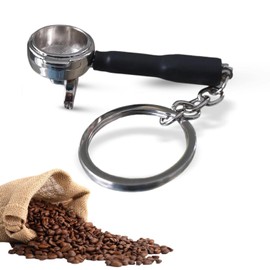 Sungaze Coffee Miniature Barista Portafilter Keychain Novelty Espresso Portable Stainless Steel Replica Pocket-sized Keyring - Sungaze Addict Coffee Lover's Key Holder