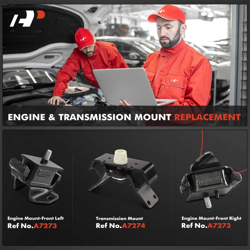 A-Premium 3PCS Engine Motor Mount and Transmission Mount Kit Compatible