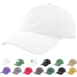 KFQHBQ Washed Cotton Unstructured Baseball Cap for Men Women Retro Classic Gift Golf Dad Hats-White