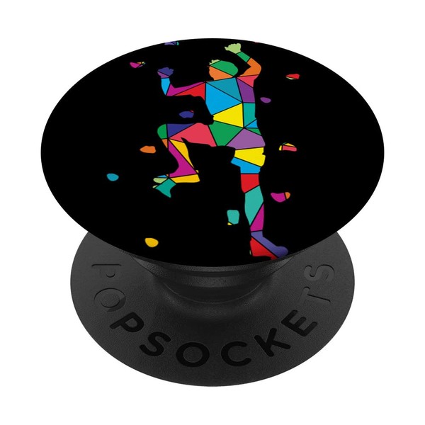 Low Poly Art Climber Geometric Polygon Art Wall Climbing PopSockets