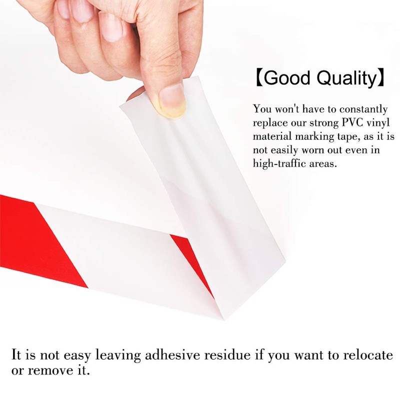 2 x Red and White Warning Tape 50mm x 20m