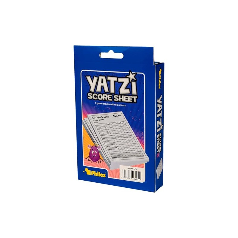 Philos Yatzy Block Of 5 Pack Playing Cards