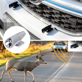 8 Pcs Deer Whistles Horns Deer Avoids Collisions Vehicles Wind Activated Ultrasonic Warning for Car Motorcycles Animal Save Alert (Silver)