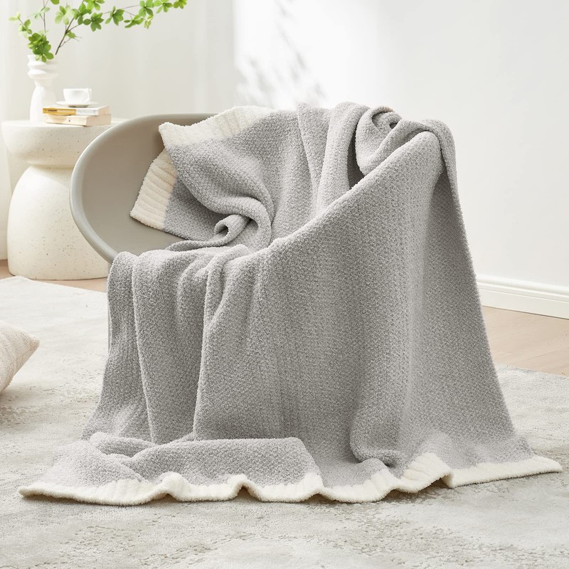 Snuggle Sac Heather Grey Throw XL Blanket for Couch, Super